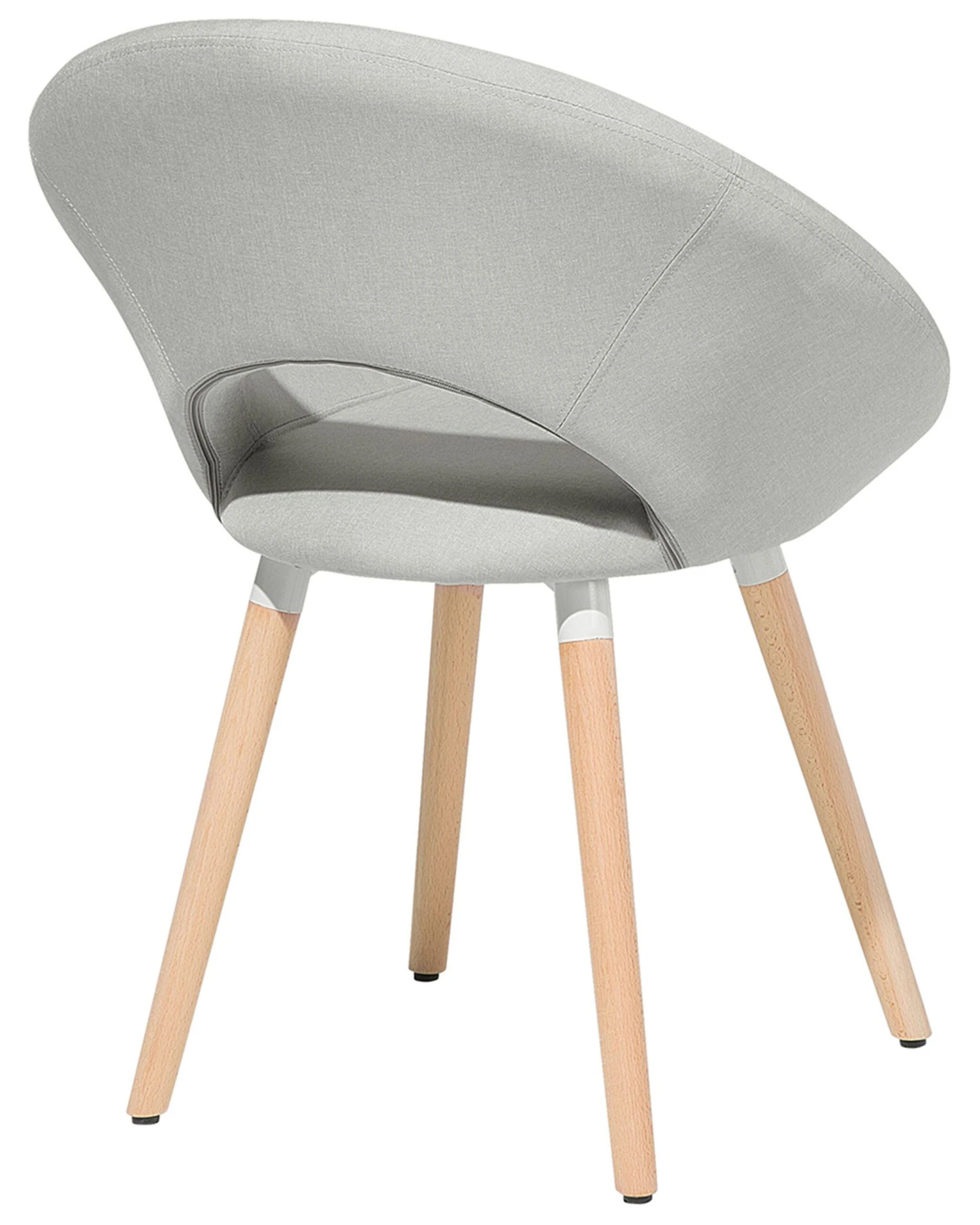 Set Of 2 Fabric Dining Chairs Light Grey ROSLYN 9 Set Of 2 Fabric Dining Chairs Light Grey ROSLYN - Image 9