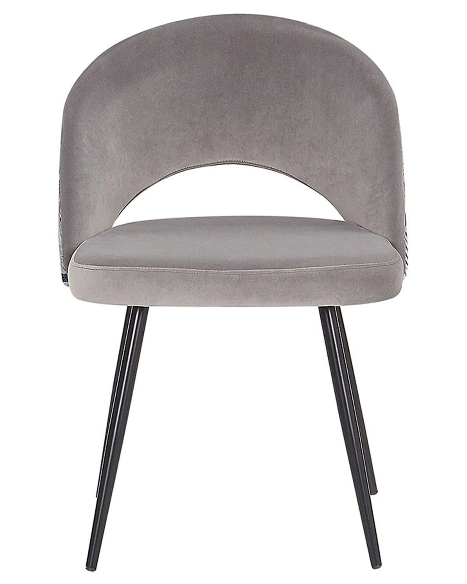 Set Of 2 Velvet Dining Chairs Grey VIVIAN 5 Set Of 2 Velvet Dining Chairs Grey VIVIAN - Image 5