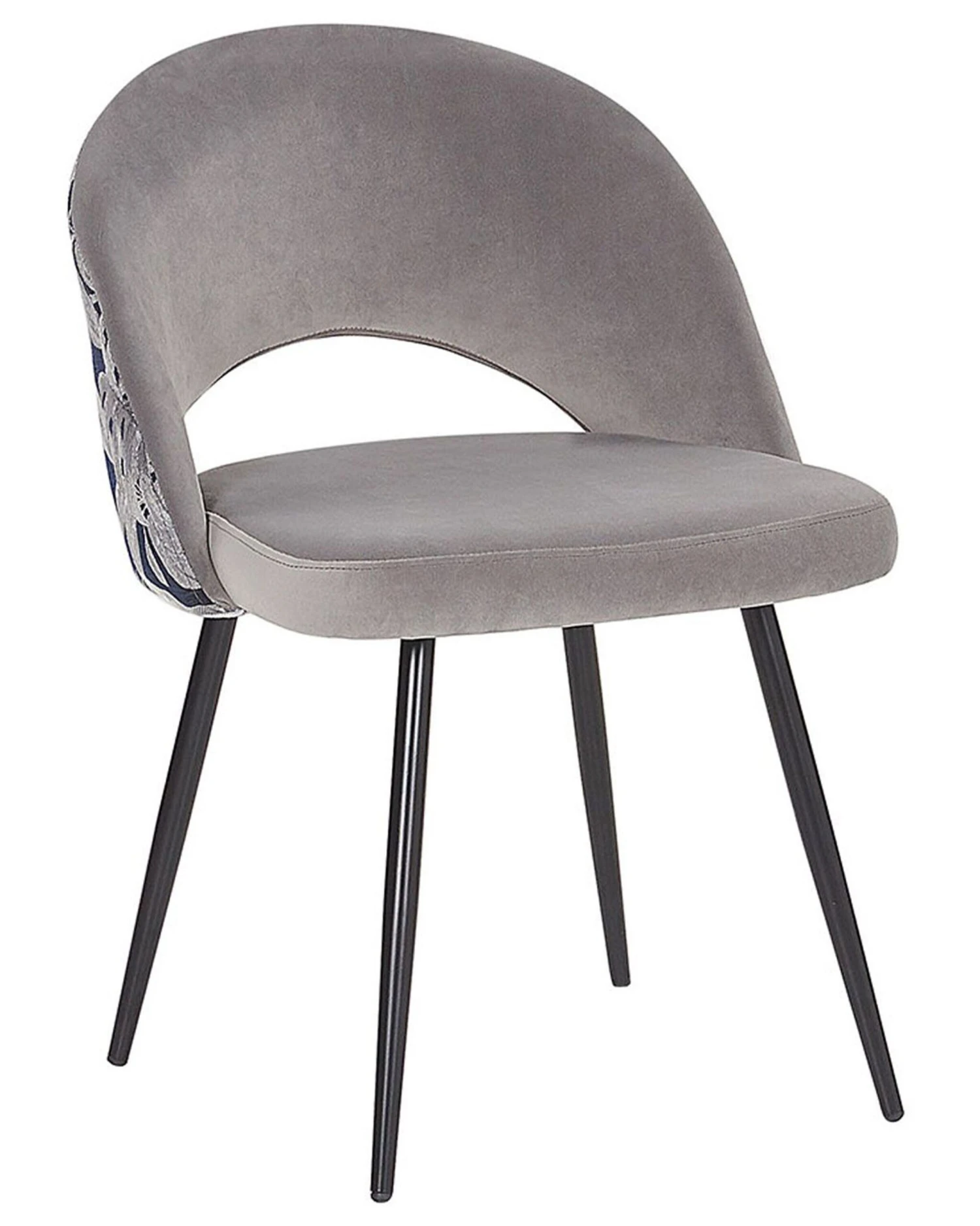 Set Of 2 Velvet Dining Chairs Grey VIVIAN 3 Set Of 2 Velvet Dining Chairs Grey VIVIAN - Image 3