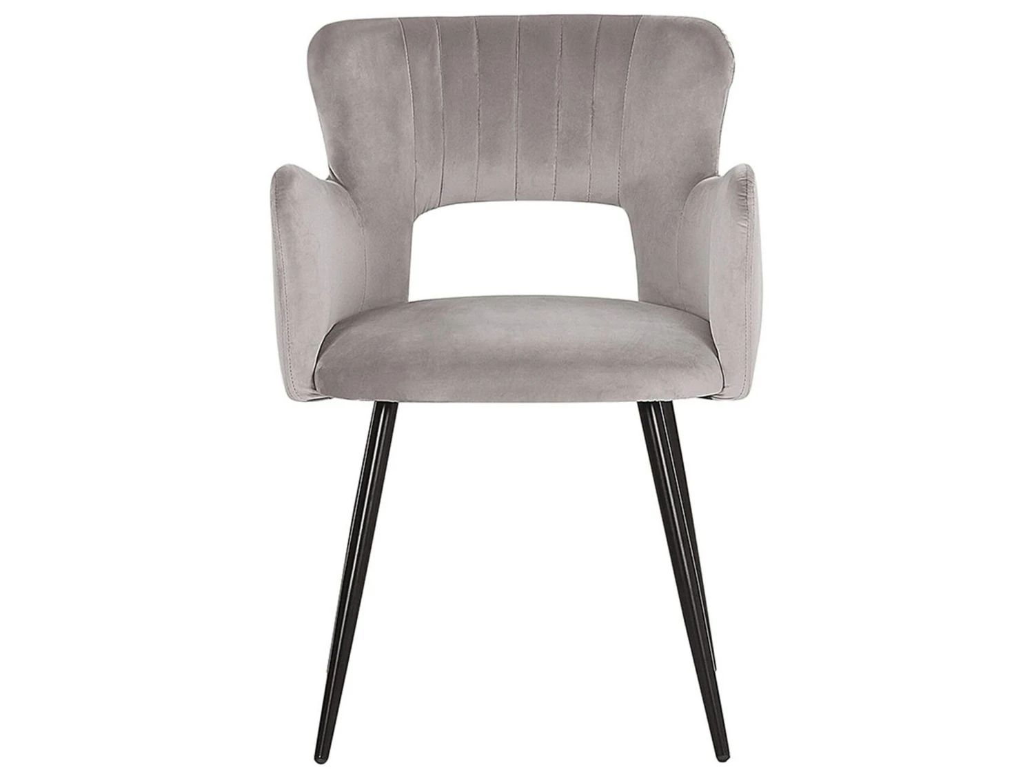 Velvet Dining Chair Grey SANILAC - Image 7