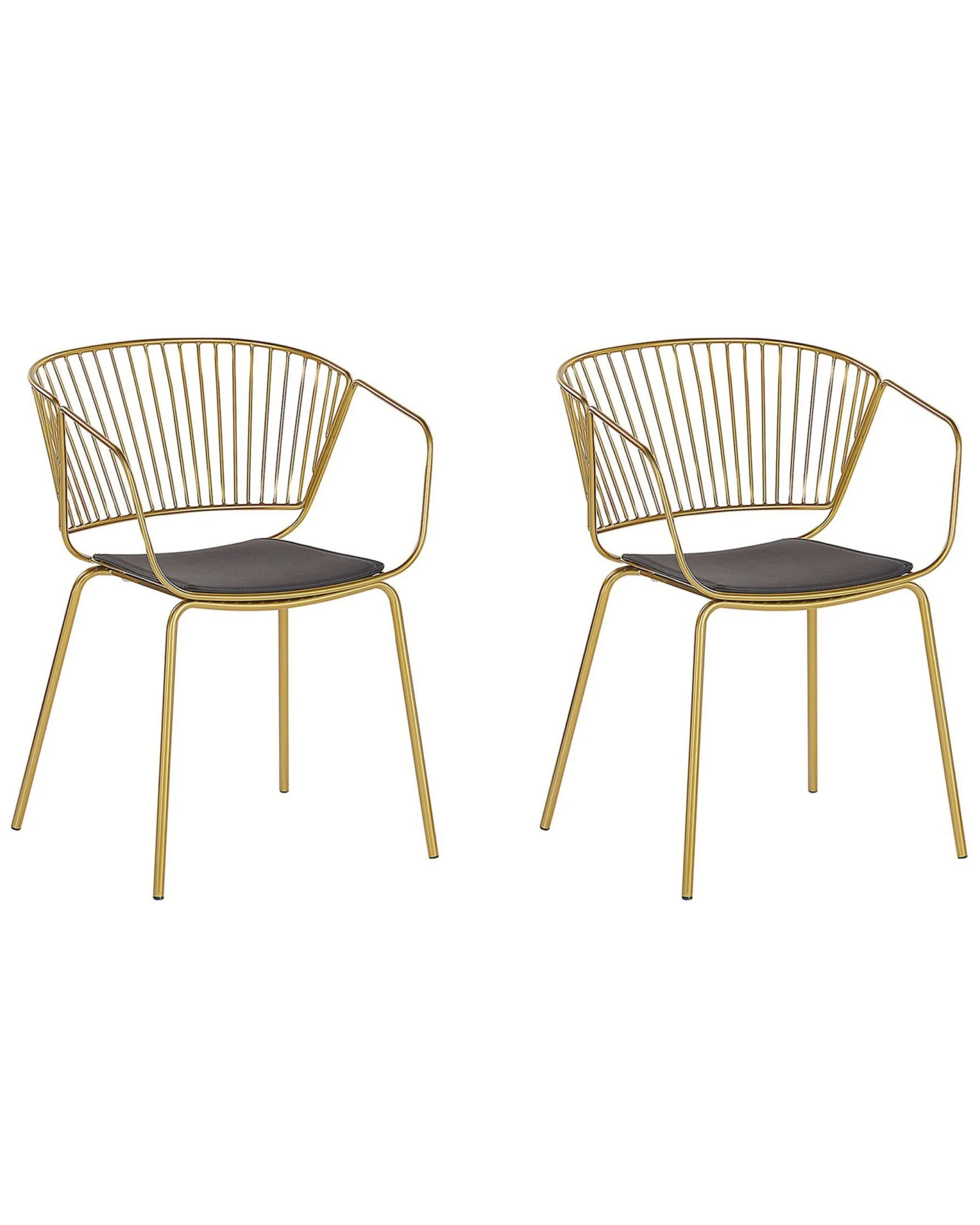 Set Of 2 Metal Accent Chairs Gold RIGBY 1 Set Of 2 Metal Accent Chairs Gold RIGBY