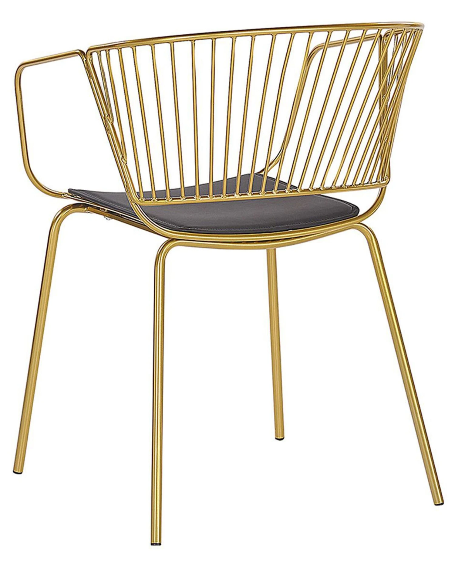 Set Of 2 Metal Accent Chairs Gold RIGBY 4 Set Of 2 Metal Accent Chairs Gold RIGBY - Image 4