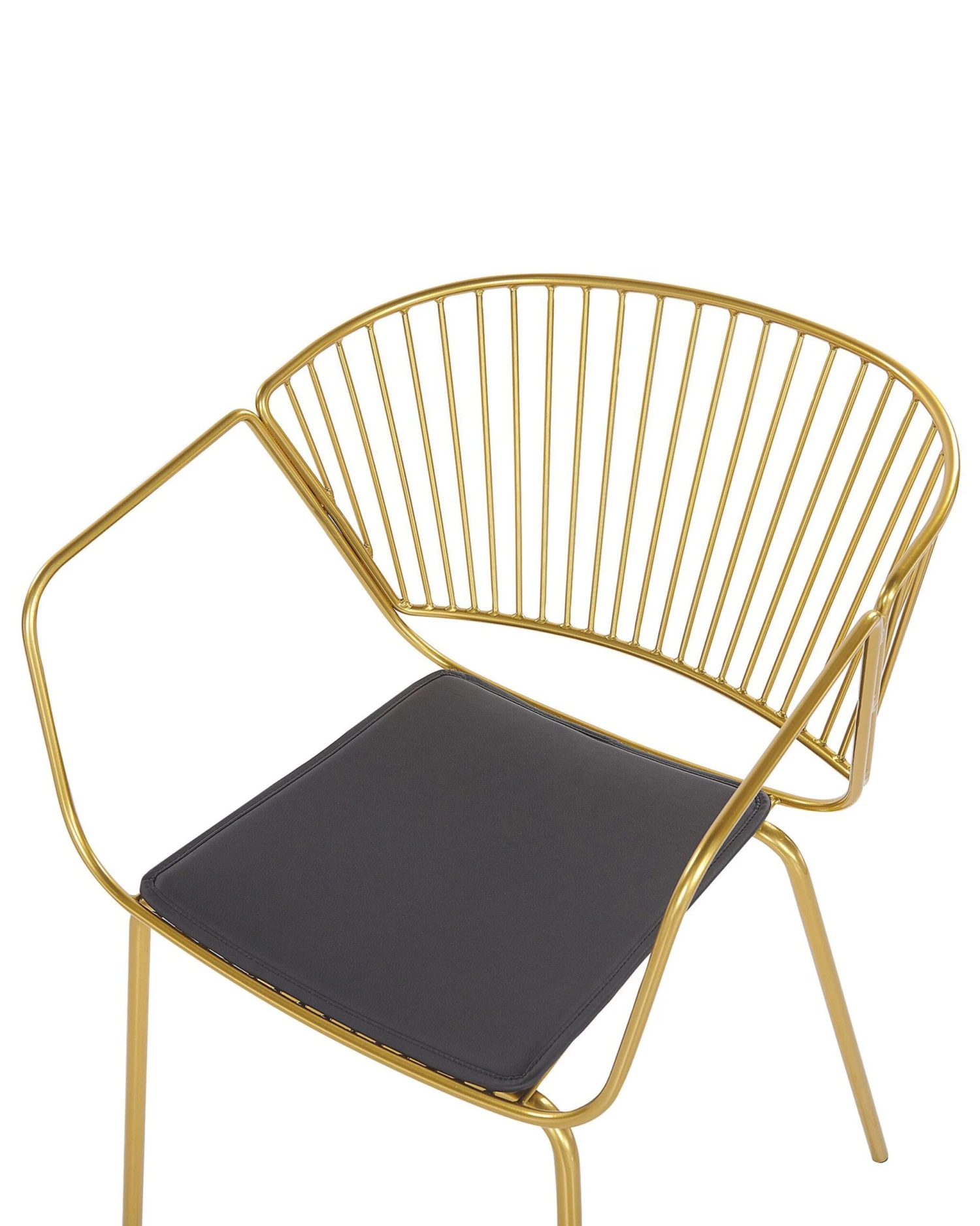 Set Of 2 Metal Accent Chairs Gold RIGBY 6 Set Of 2 Metal Accent Chairs Gold RIGBY - Image 6