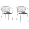 Set Of 2 Metal Accent Chairs Silver RIGBY