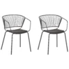 Set Of 2 Metal Accent Chairs Black RIGBY