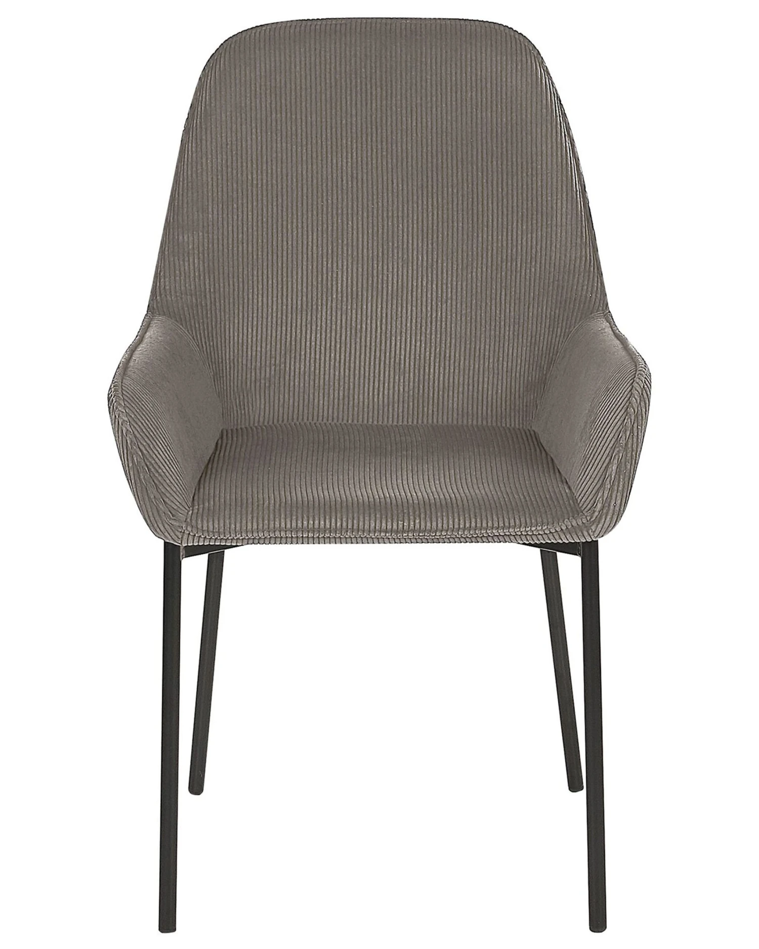 Set Of 2 Jumbo Cord Dining Chairs Grey LOVERNA - Image 3
