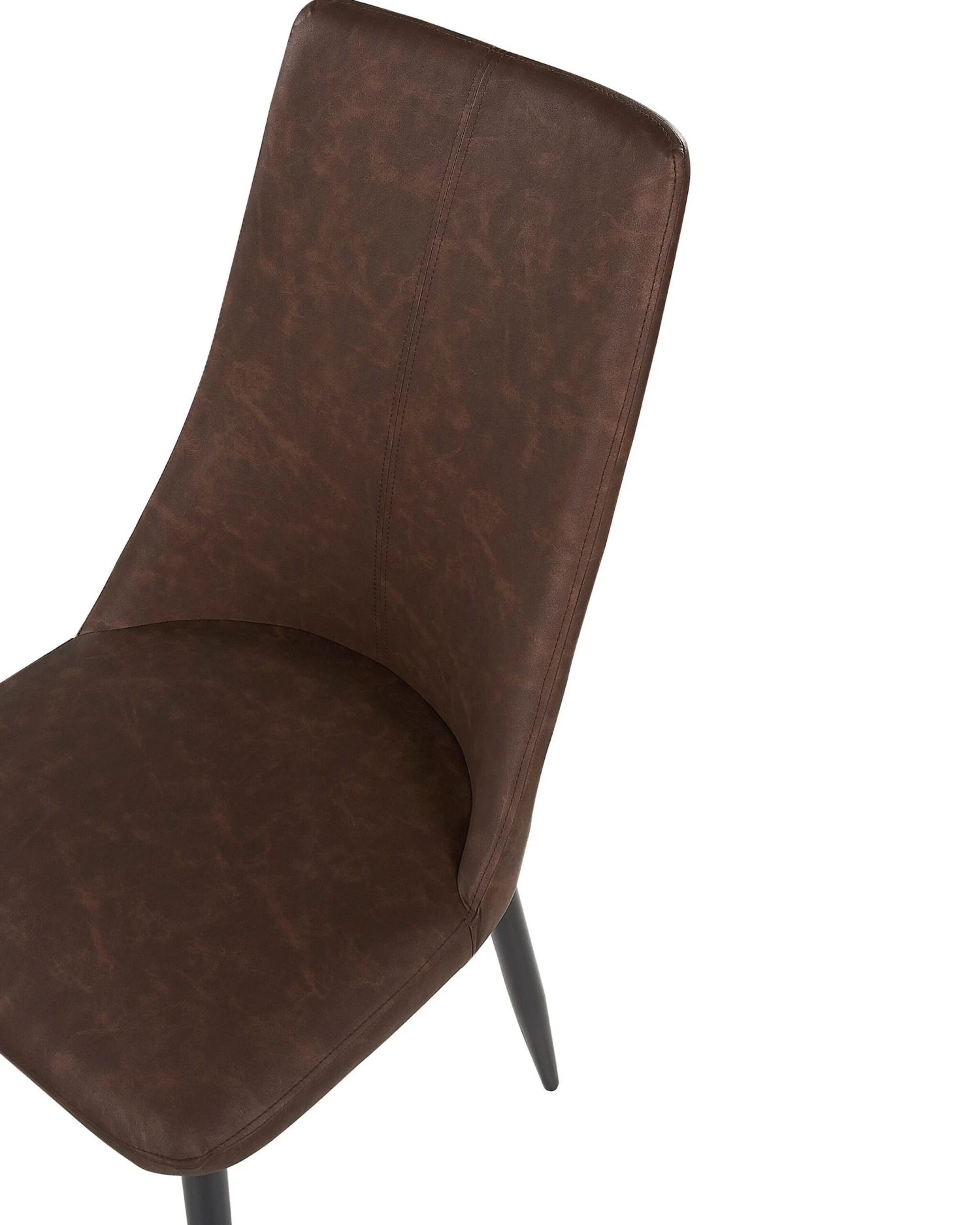 Set Of 2 Faux Leather Dining Chairs Brown CLAYTON - Image 5