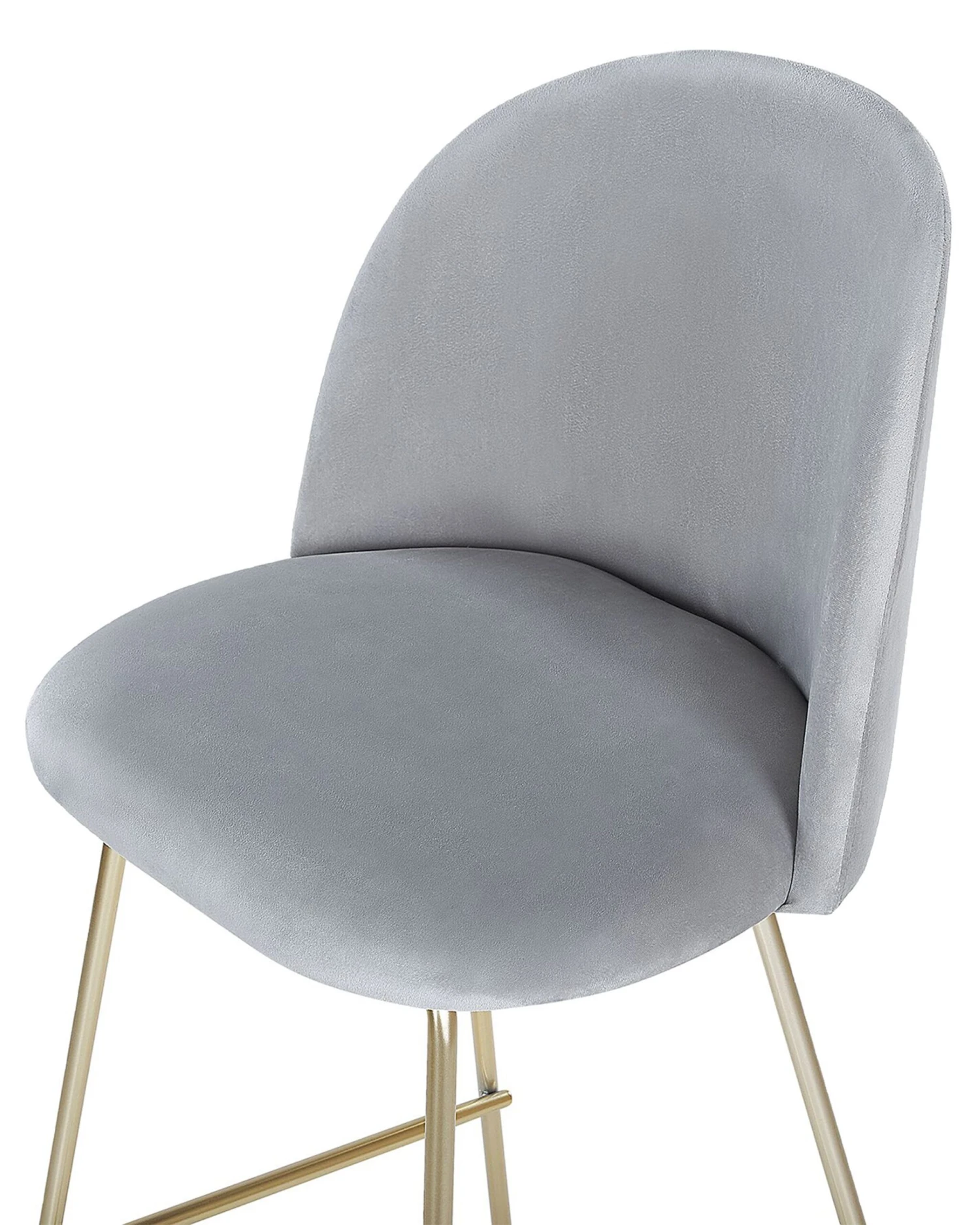 Set Of 2 Velvet Bar Chairs Grey ARCOLA - Image 6