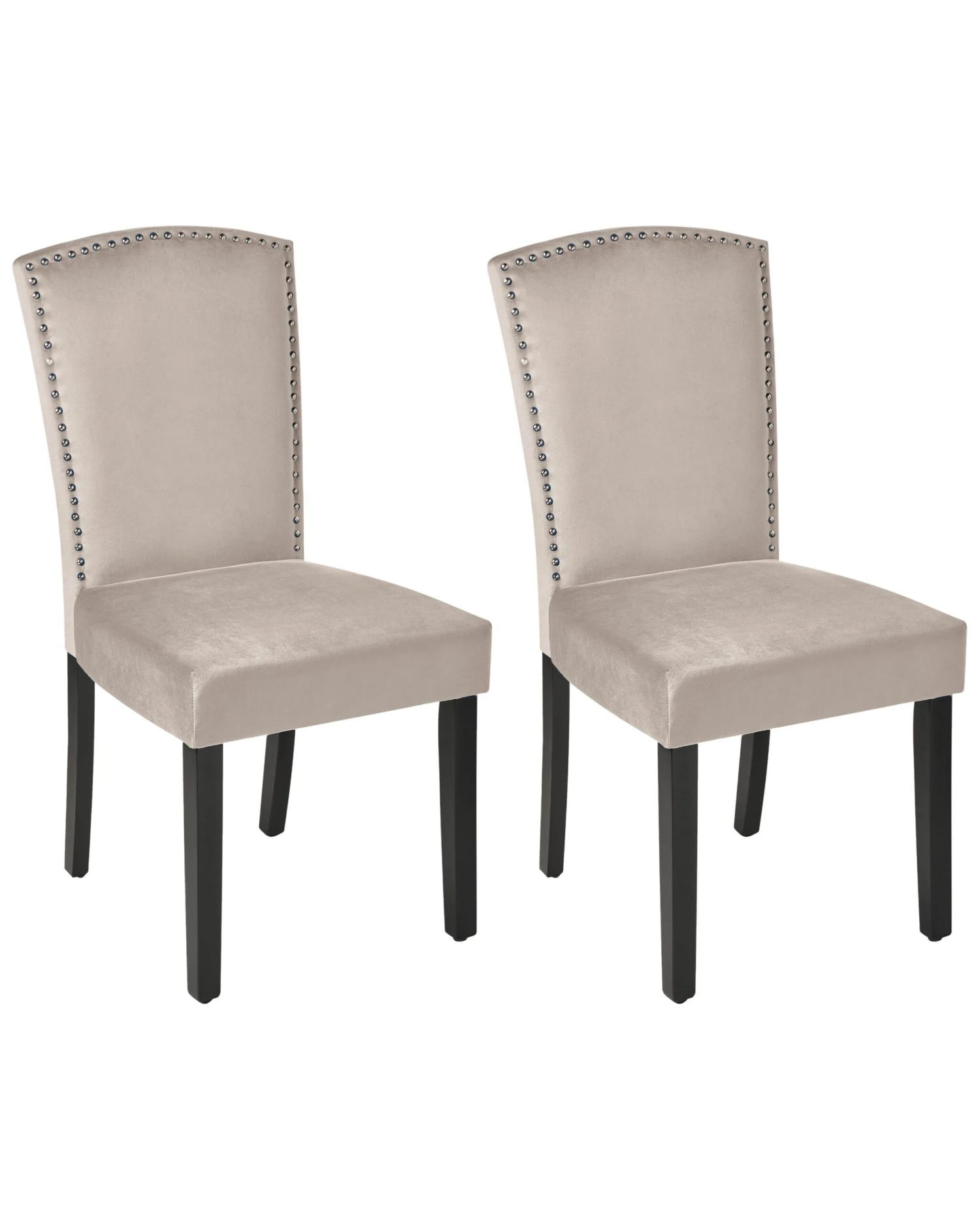 Set Of 2 Velvet Dining Chairs Grey PISECO