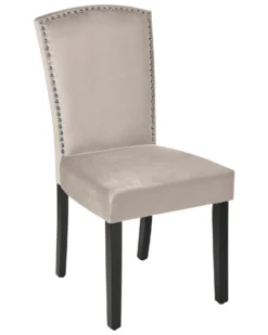 Set Of 2 Velvet Dining Chairs Grey PISECO -Best Furniture Store undef src sa picid 781809 type whitesh image scaled