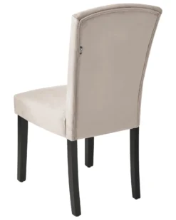 Set Of 2 Velvet Dining Chairs Grey PISECO -Best Furniture Store undef src sa picid 781810 type whitesh image scaled