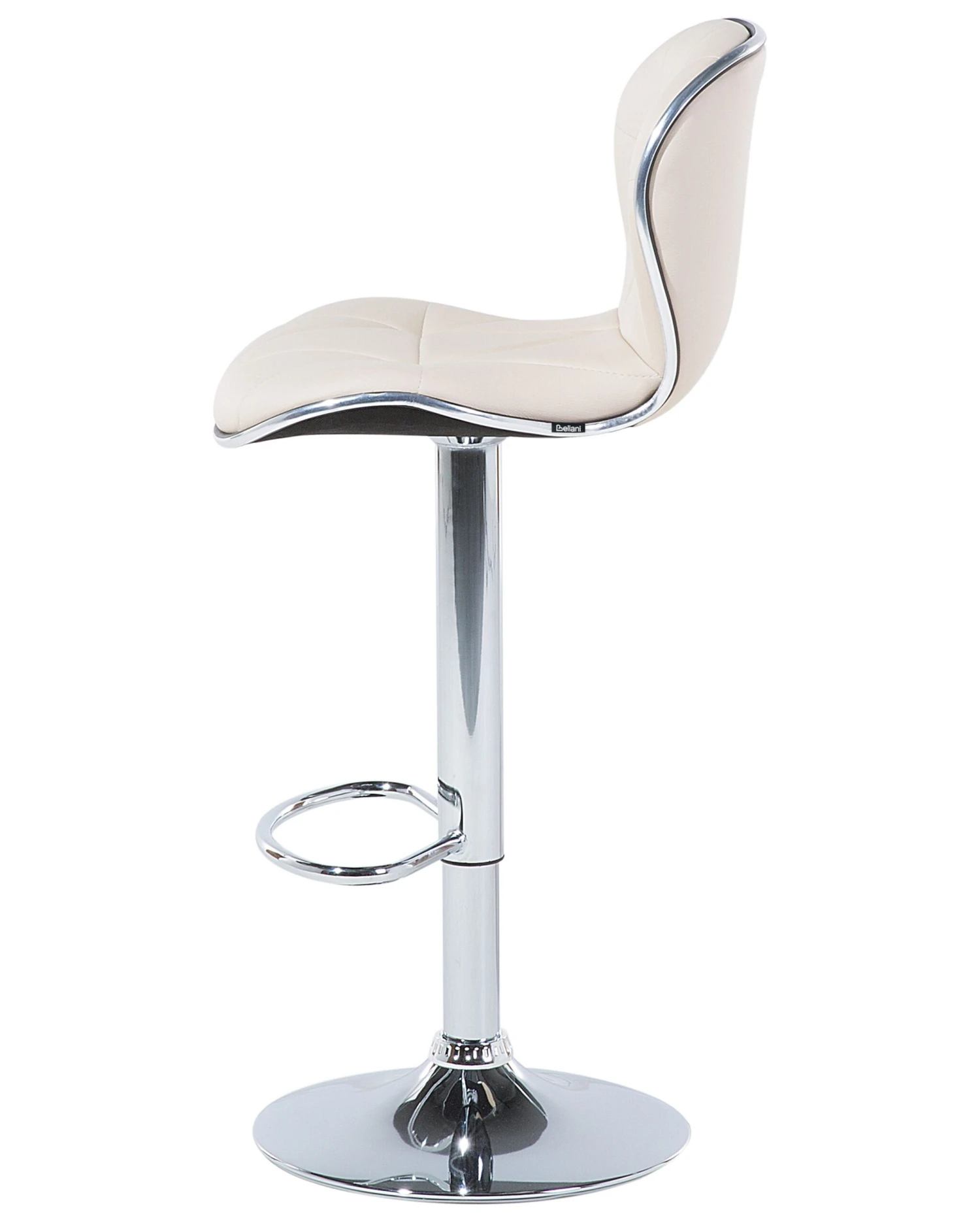 Set Of 2 Faux Leather Swivel Bar Stool Beige VALETTA 4 Set Of 2 Faux Leather Swivel Bar Stool Beige VALETTA - Image 4