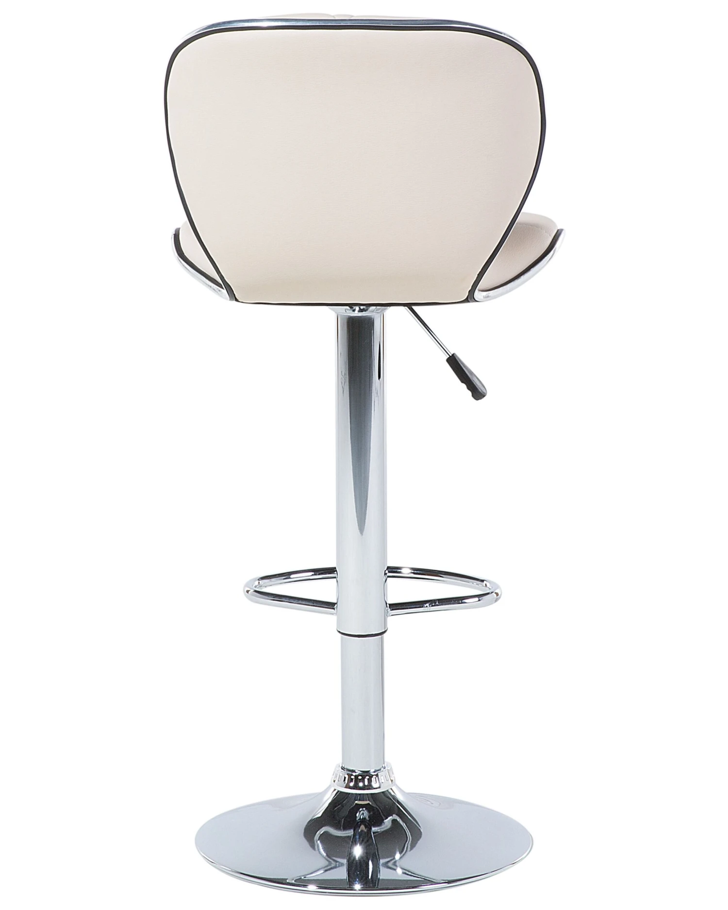 Set Of 2 Faux Leather Swivel Bar Stool Beige VALETTA 5 Set Of 2 Faux Leather Swivel Bar Stool Beige VALETTA - Image 5