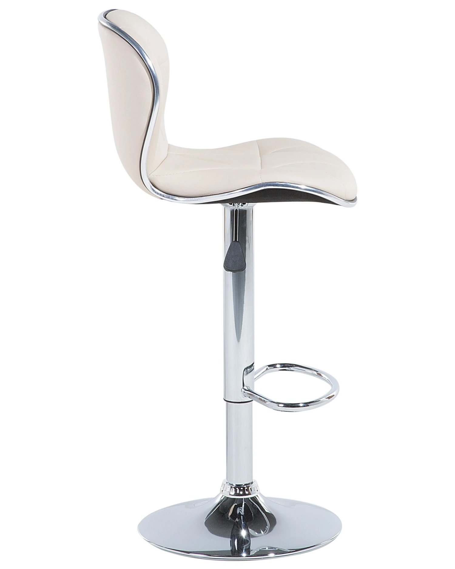 Set Of 2 Faux Leather Swivel Bar Stool Beige VALETTA 6 Set Of 2 Faux Leather Swivel Bar Stool Beige VALETTA - Image 6