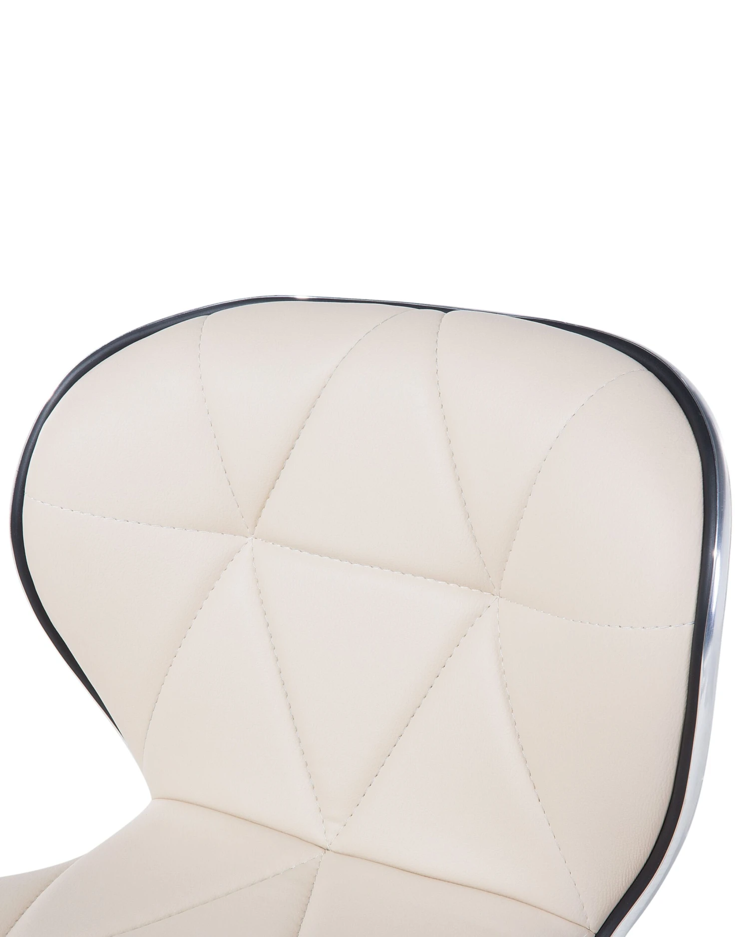 Set Of 2 Faux Leather Swivel Bar Stool Beige VALETTA 7 Set Of 2 Faux Leather Swivel Bar Stool Beige VALETTA - Image 7