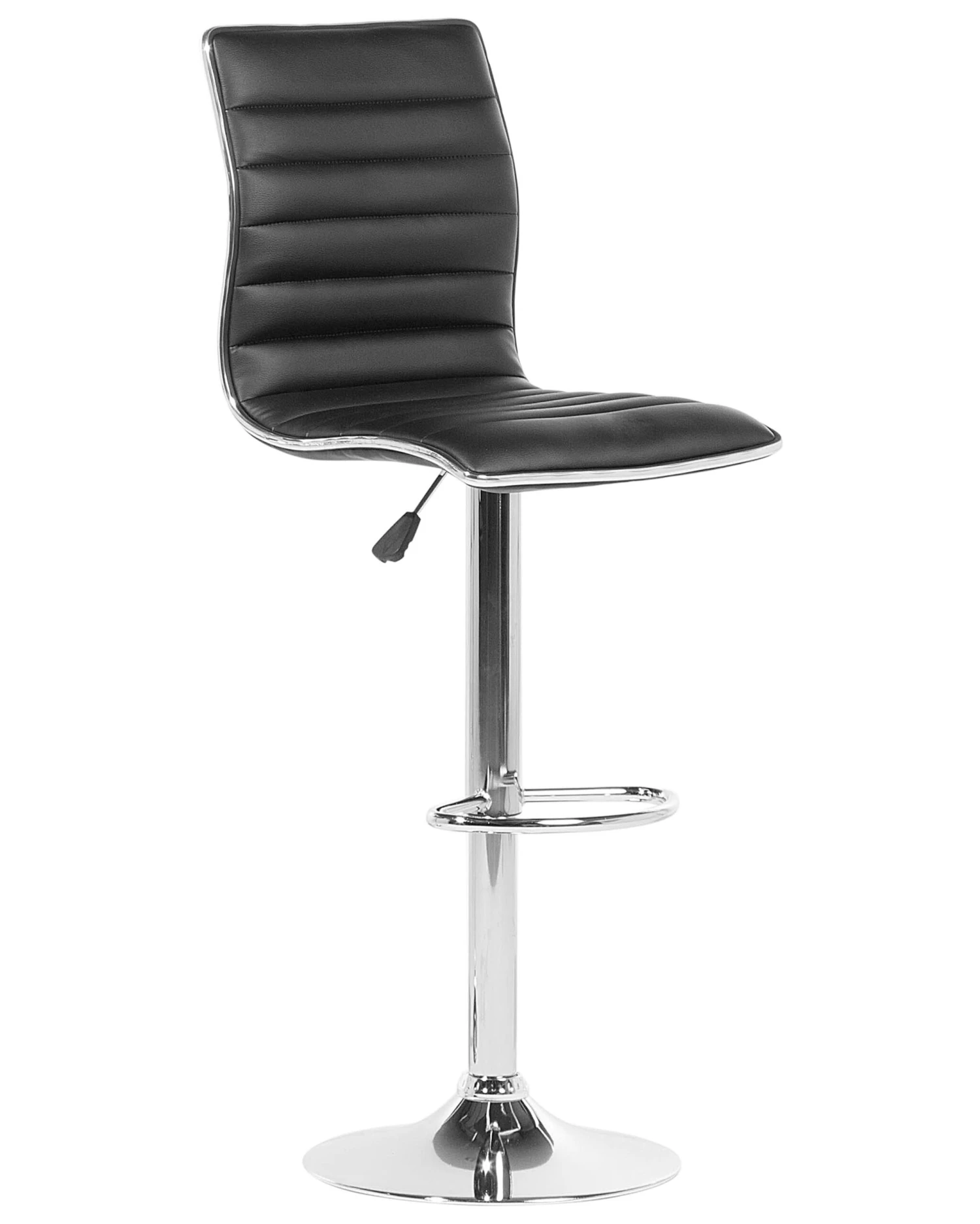 Set Of 2 Faux Leather Bar Stools Black LUCERNE 3 Set Of 2 Faux Leather Bar Stools Black LUCERNE - Image 3