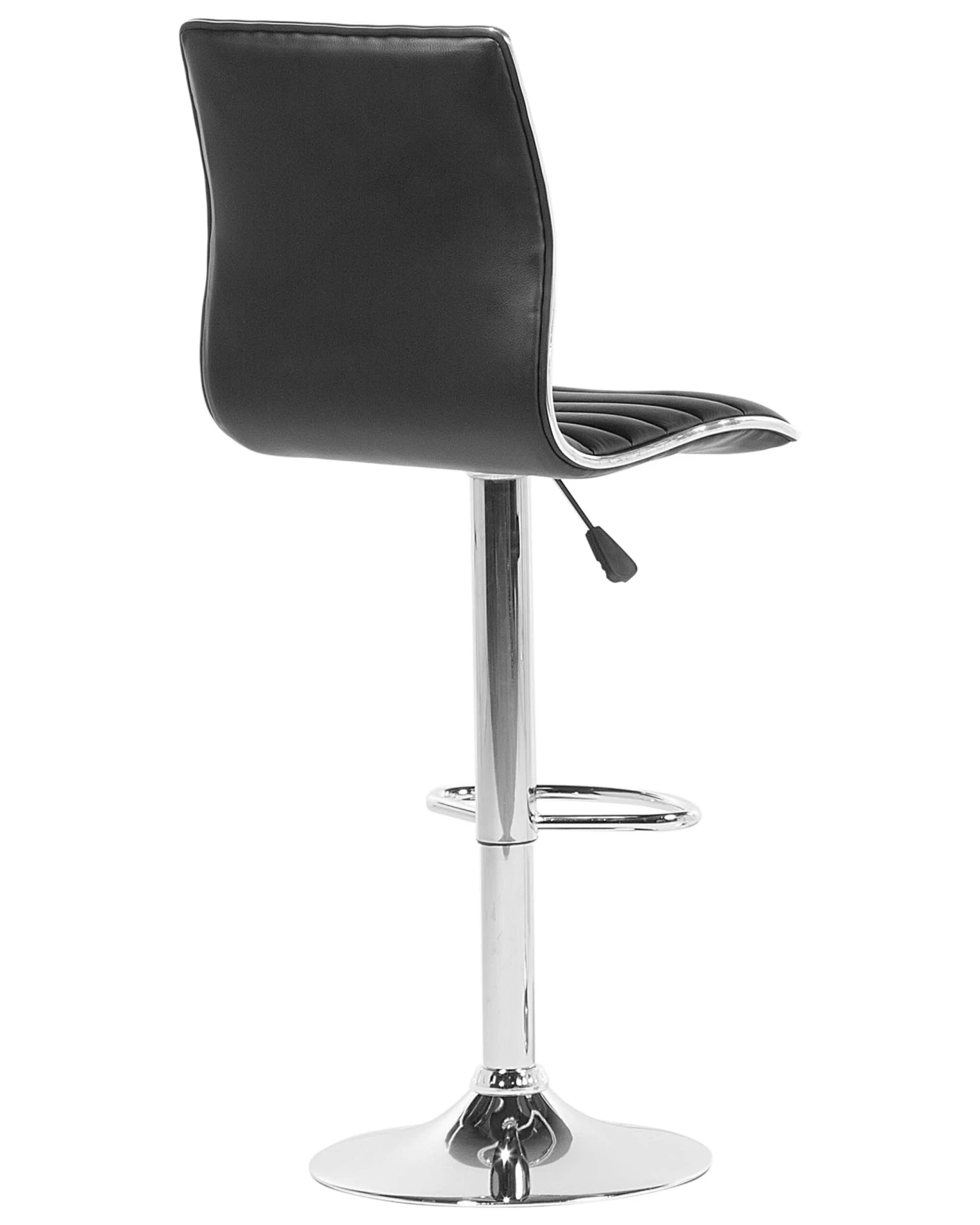 Set Of 2 Faux Leather Bar Stools Black LUCERNE 4 Set Of 2 Faux Leather Bar Stools Black LUCERNE - Image 4