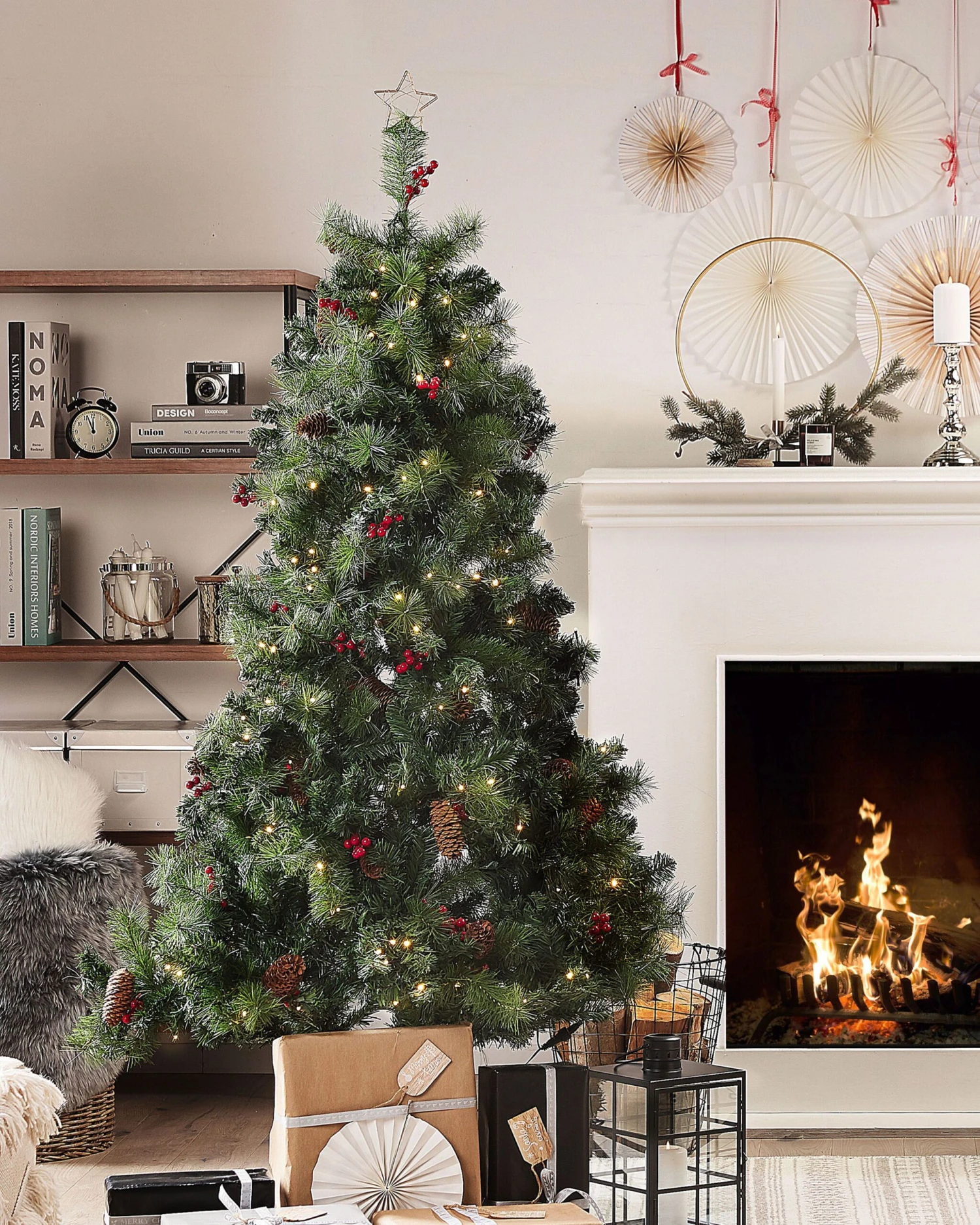 Fabric Rocking Chair Light Beige ARRIE 5 Fabric Rocking Chair Light Beige ARRIE - Image 5