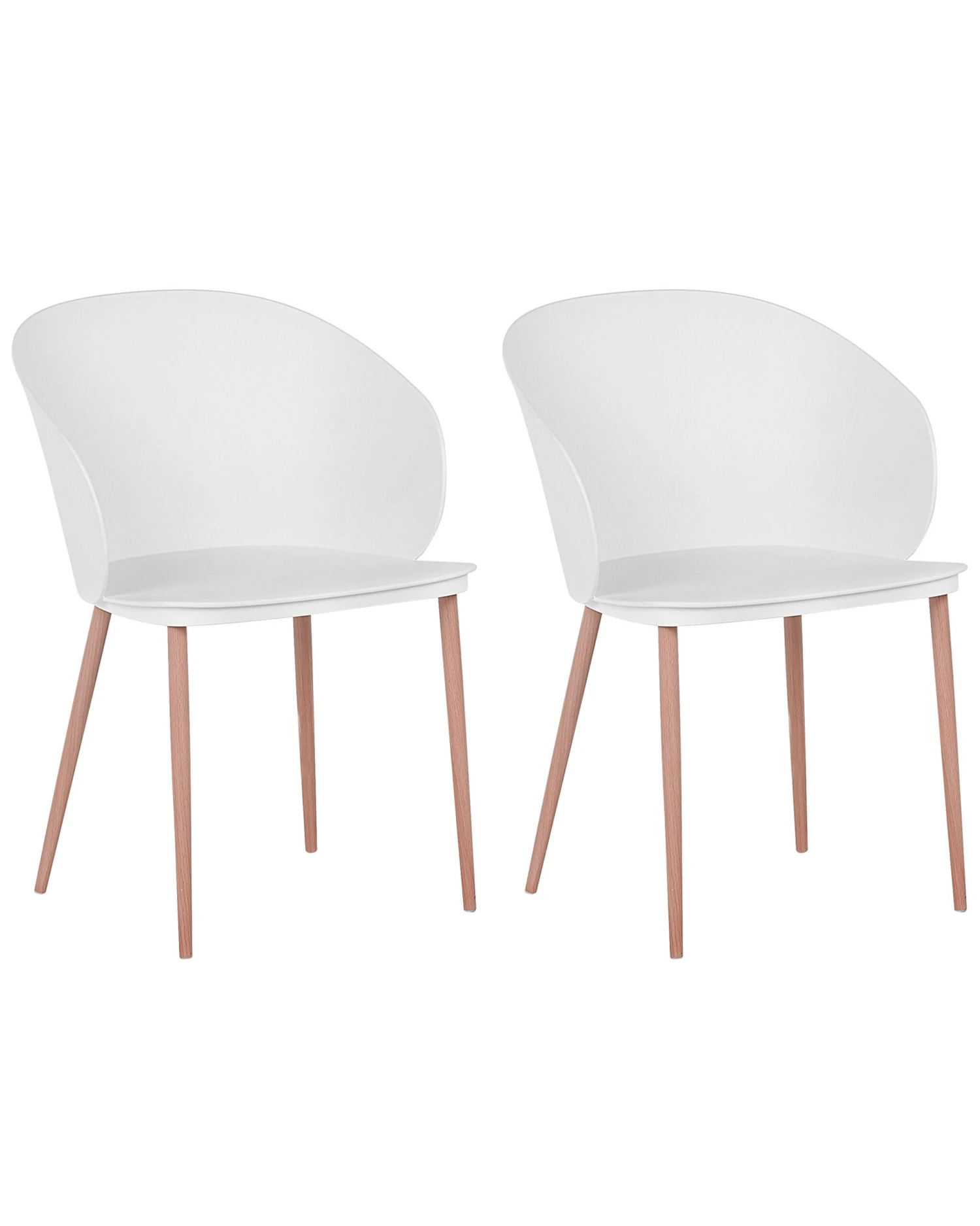 Set Of 2 Dining Chairs White BLAYKEE 1 Set Of 2 Dining Chairs White BLAYKEE