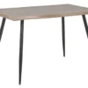 Dining Table 120 X 80 Cm Light Wood And Black LUTON