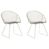 Set Of 2 Metal Accent Chairs Gold AURORA