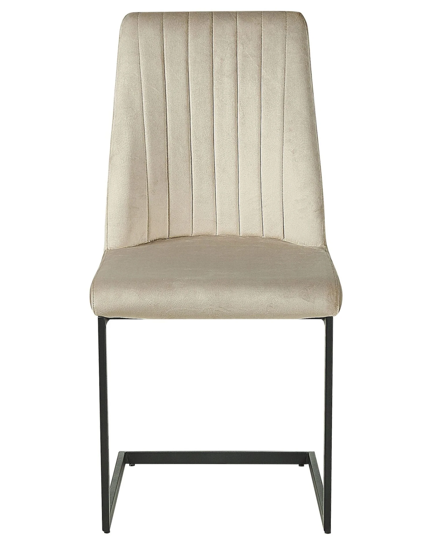 Set Of 2 Velvet Dining Chairs Taupe LAVONIA - Image 3