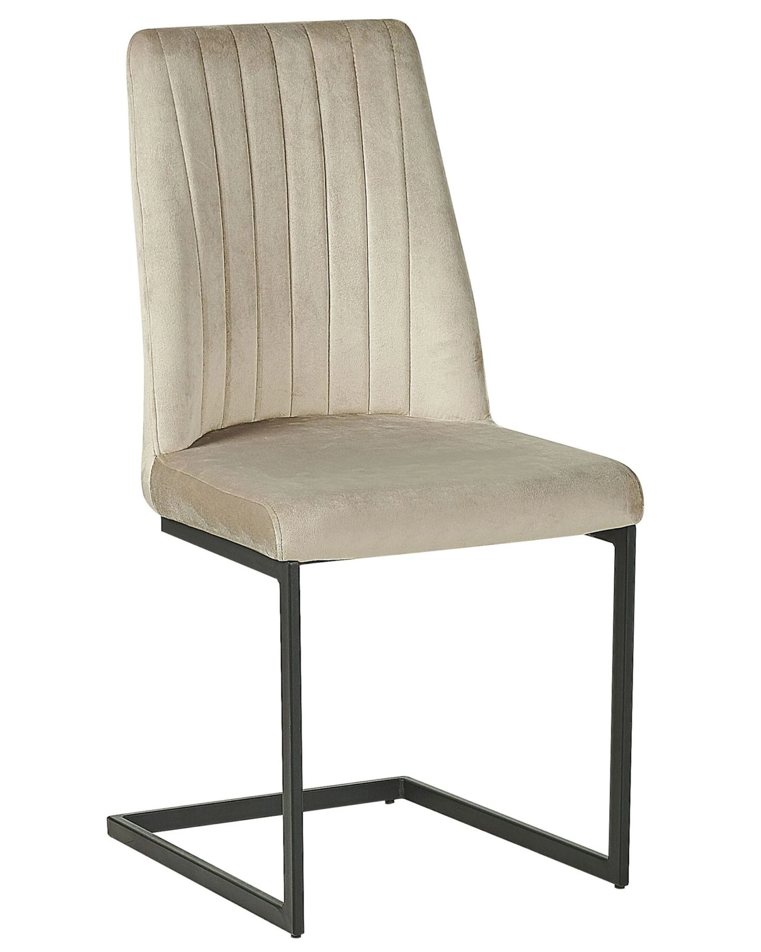 Set Of 2 Velvet Dining Chairs Taupe LAVONIA - Image 4