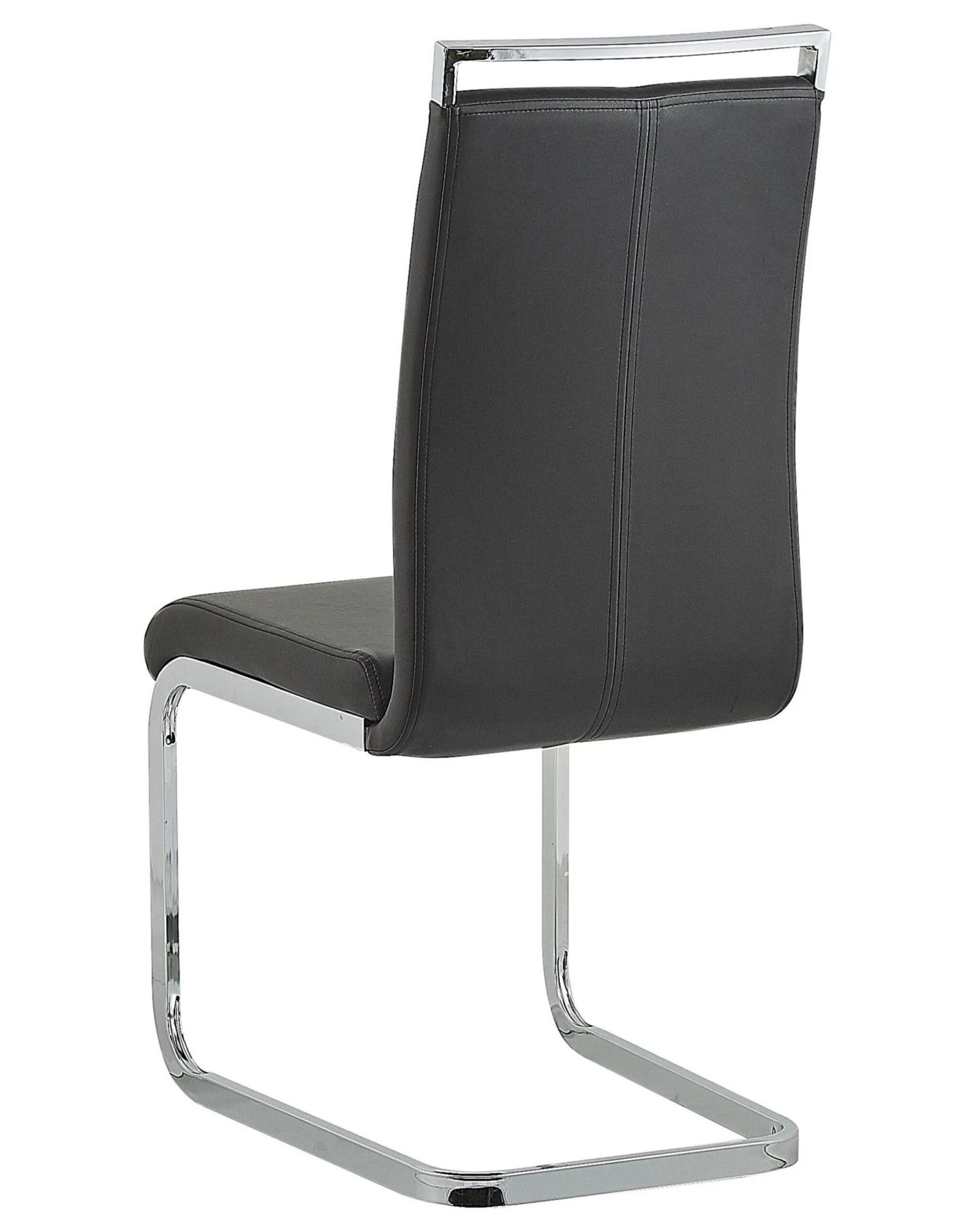 Set Of 2 Faux Leather Dining Chairs Black GREEDIN 5 Set Of 2 Faux Leather Dining Chairs Black GREEDIN - Image 5