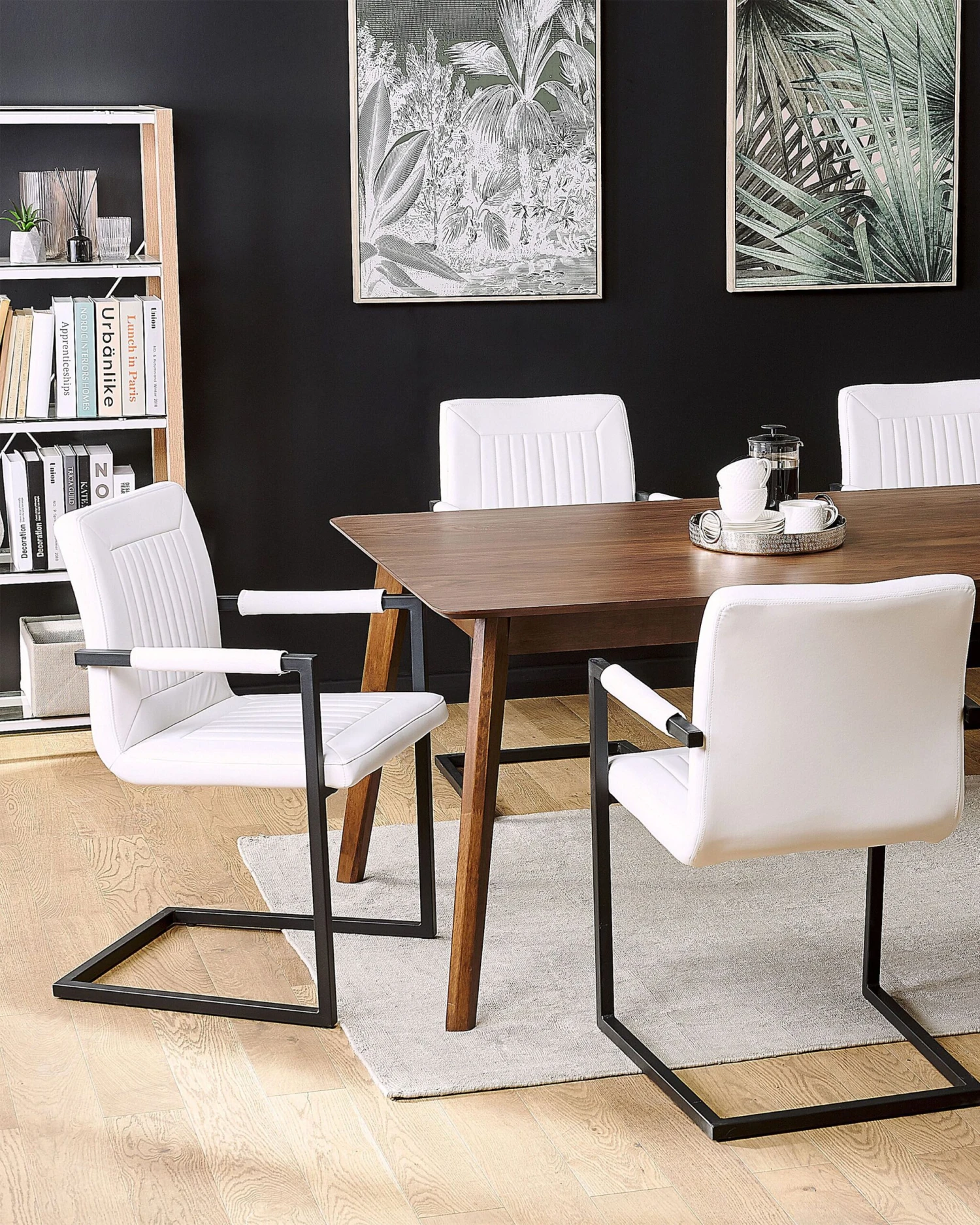 Set Of 2 Faux Leather Dining Chairs Off-White BRANDOL 2 Set Of 2 Faux Leather Dining Chairs Off-White BRANDOL - Image 2