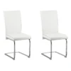 Set Of 2 Faux Leather Dining Chairs Off-White ROVARD