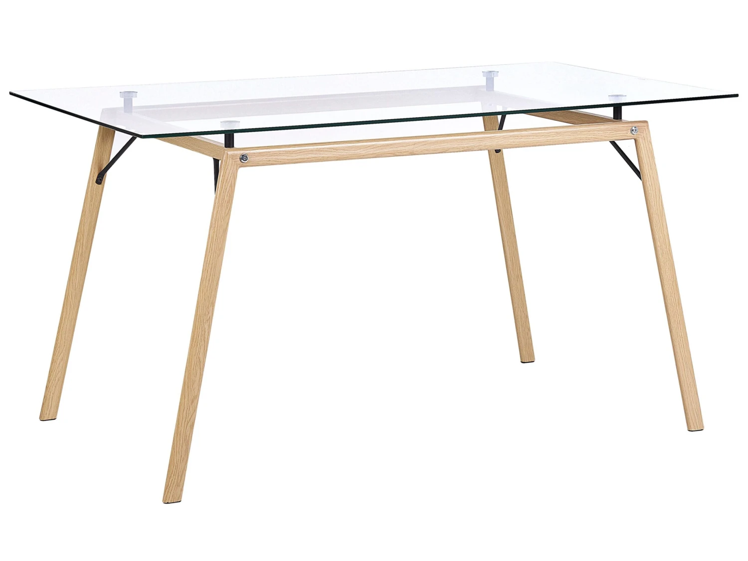 Glass Top Dining Table 140 X 80 Cm KAMINA 1 Glass Top Dining Table 140 X 80 Cm KAMINA