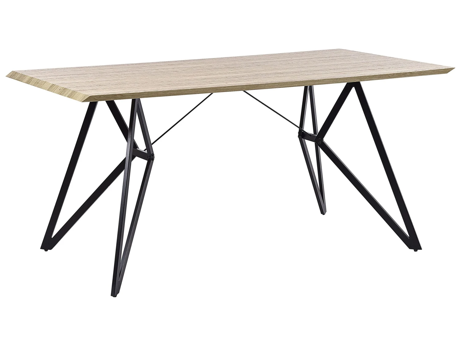 Dining Table 160 X 90 Cm Light Wood BUSCOT 1 Dining Table 160 X 90 Cm Light Wood BUSCOT