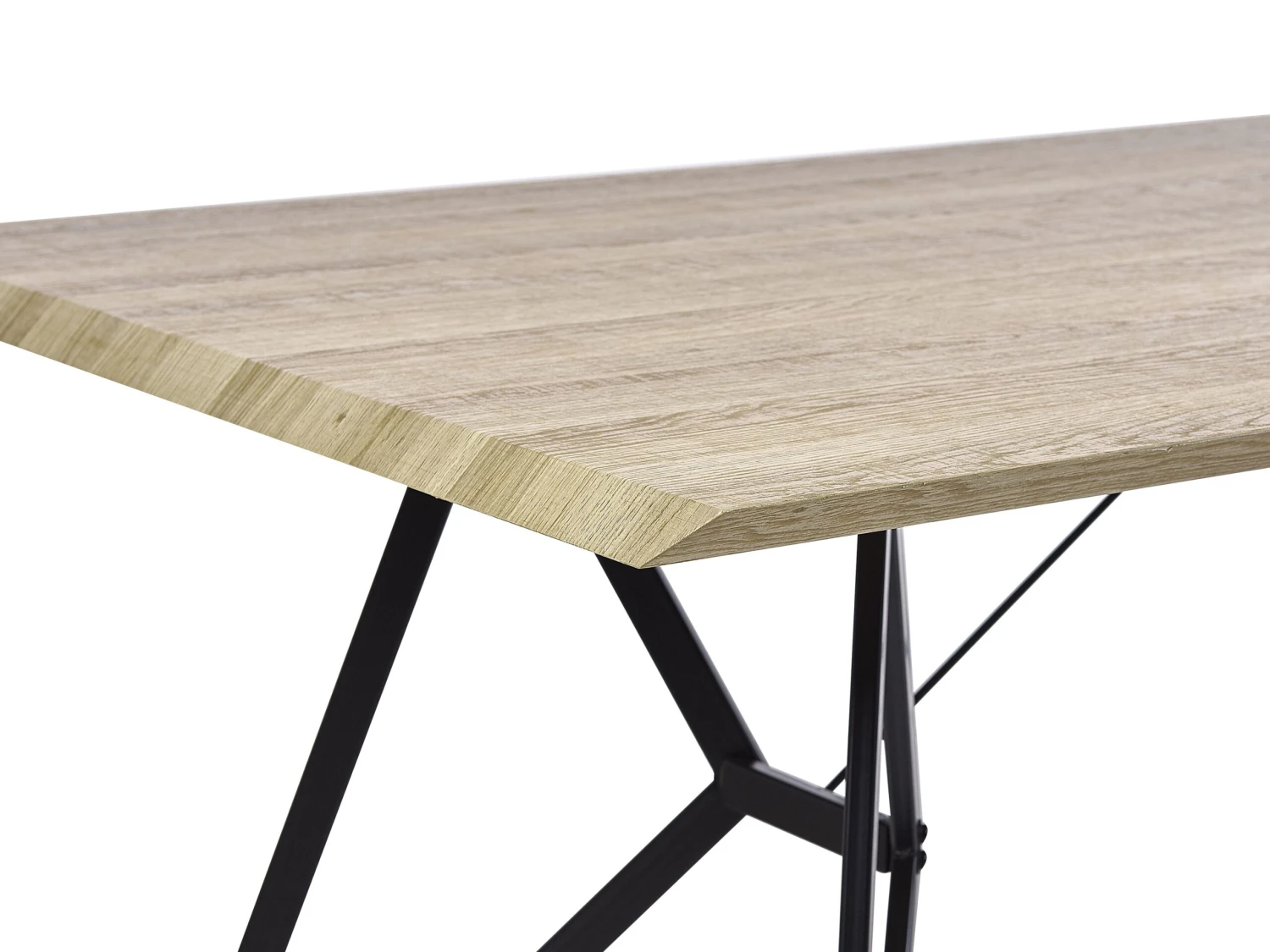 Dining Table 160 X 90 Cm Light Wood BUSCOT 4 Dining Table 160 X 90 Cm Light Wood BUSCOT - Image 4