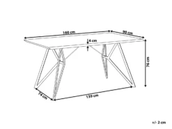 Dining Table 160 X 90 Cm Light Wood BUSCOT 13 Dining Table 160 X 90 Cm Light Wood BUSCOT -Best Furniture Store undef src sa picid 790973 type whitesh image