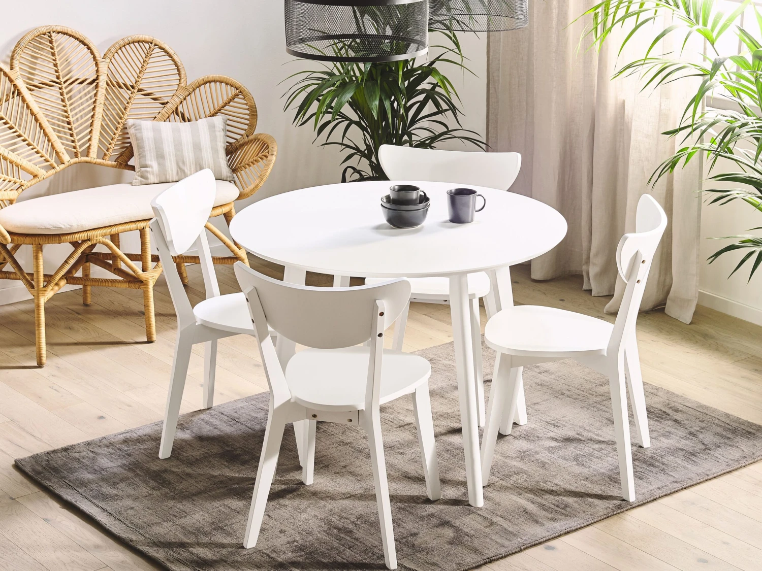 Dining Table ⌀ 100 Cm White ROXBY 2 Dining Table ⌀ 100 Cm White ROXBY - Image 2