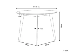 Dining Table ⌀ 100 Cm White ROXBY 13 Dining Table ⌀ 100 Cm White ROXBY -Best Furniture Store undef src sa picid 792012 type whitesh image scaled
