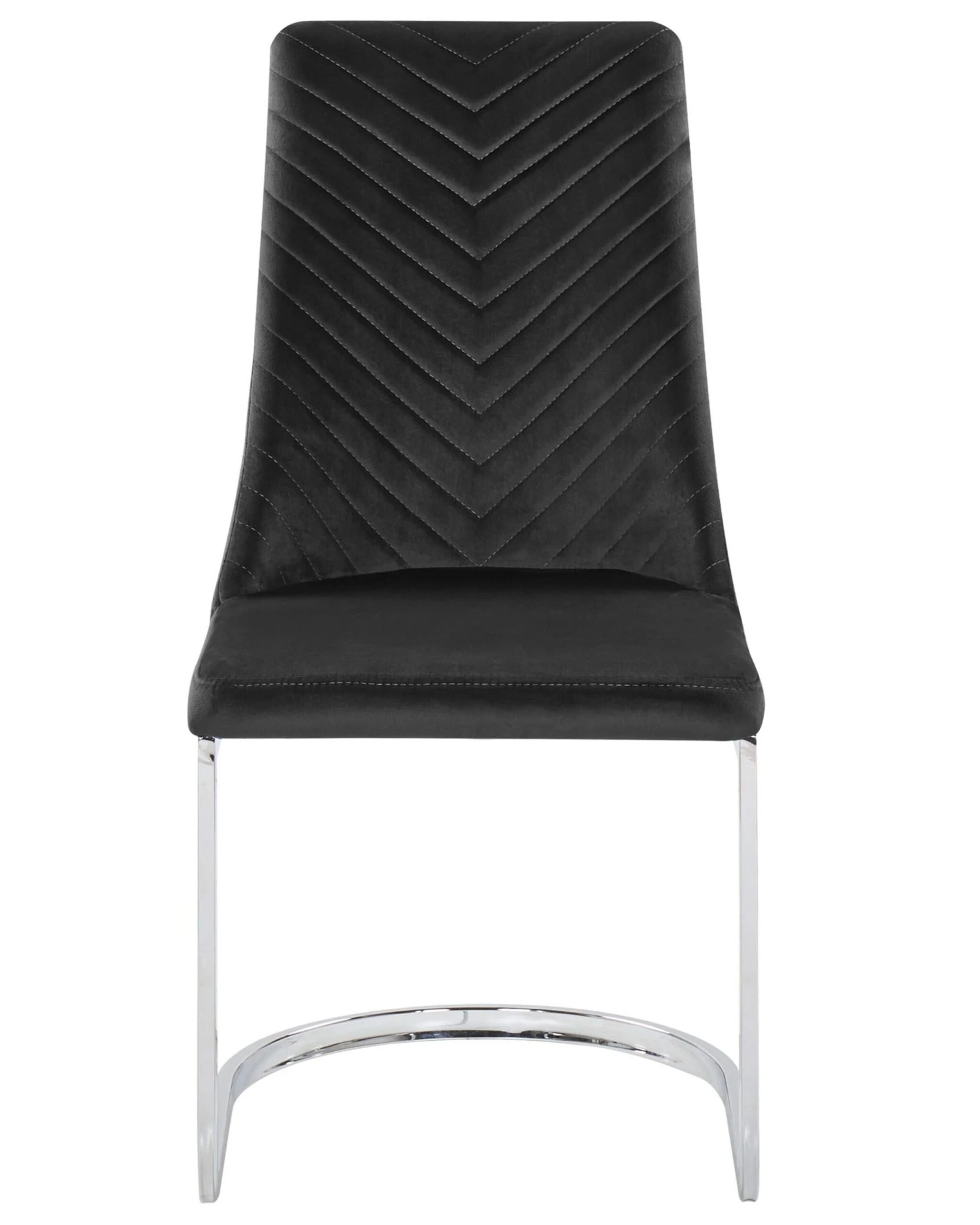 Set Of 2 Velvet Dining Chairs Black ALTOONA - Image 4