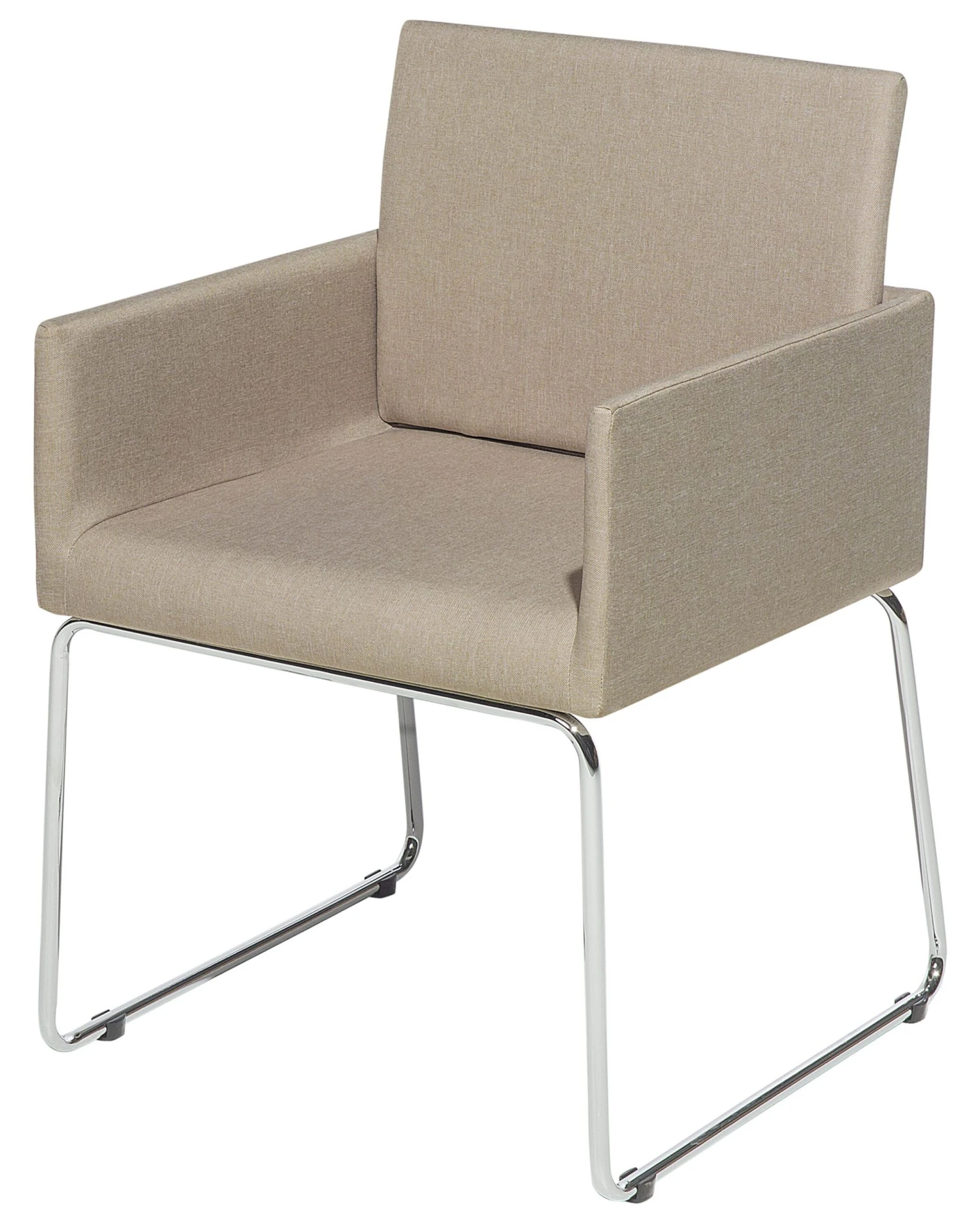 Set Of 2 Fabric Dining Chairs Beige GOMEZ - Image 3