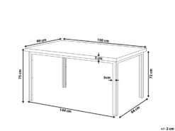 Dining Table 150 X 90 Cm Dark Wood LAREDO -Best Furniture Store undef src sa picid 797798 type whitesh image scaled