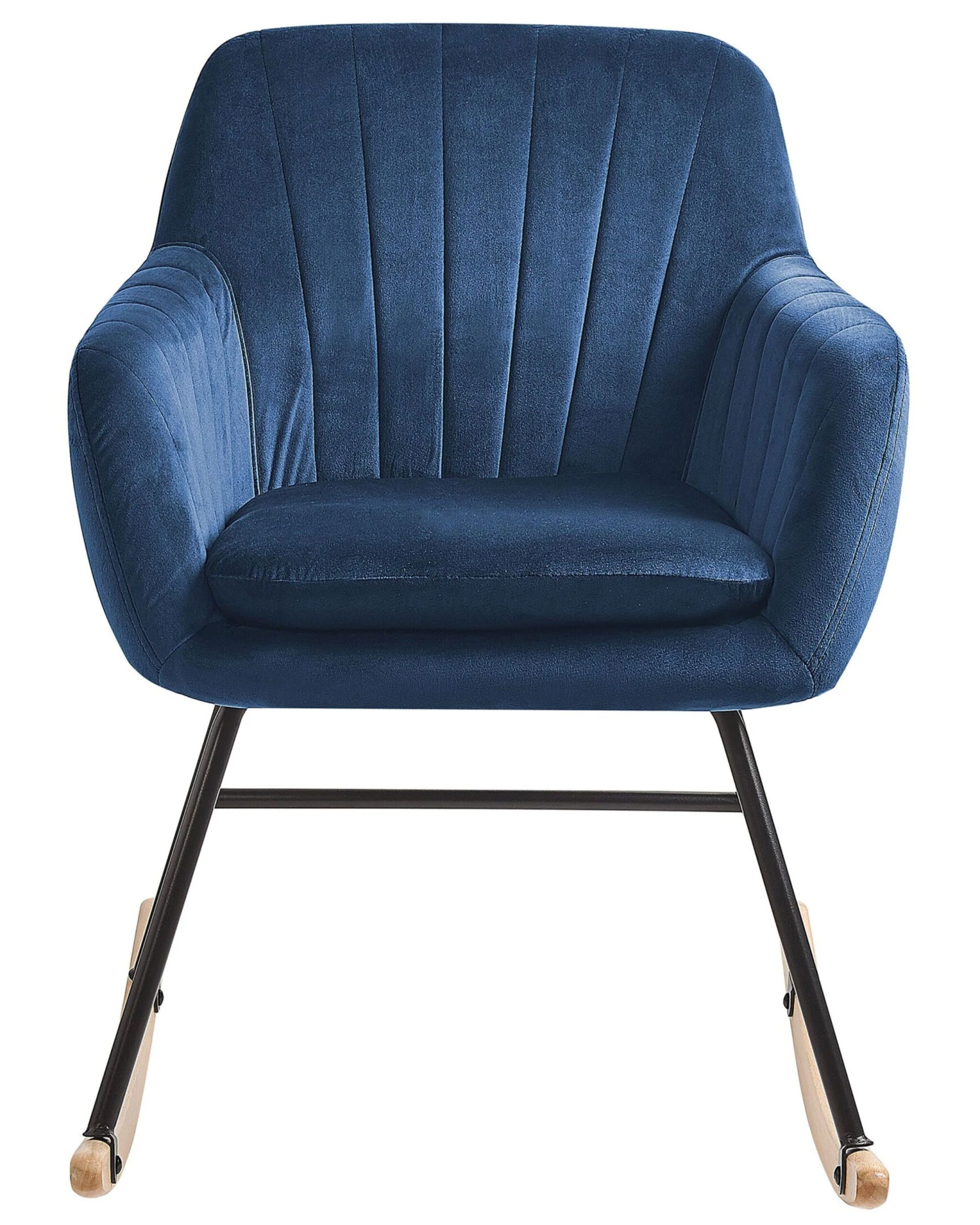Velvet Rocking Chair Navy Blue LIARUM 3 Velvet Rocking Chair Navy Blue LIARUM - Image 3