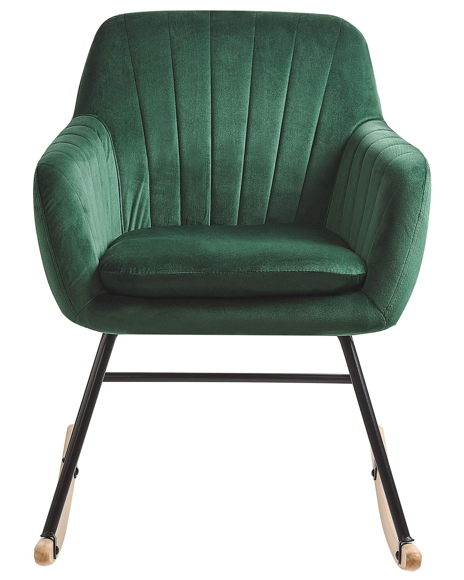 Velvet Rocking Chair Emerald Green LIARUM 3 Velvet Rocking Chair Emerald Green LIARUM - Image 3
