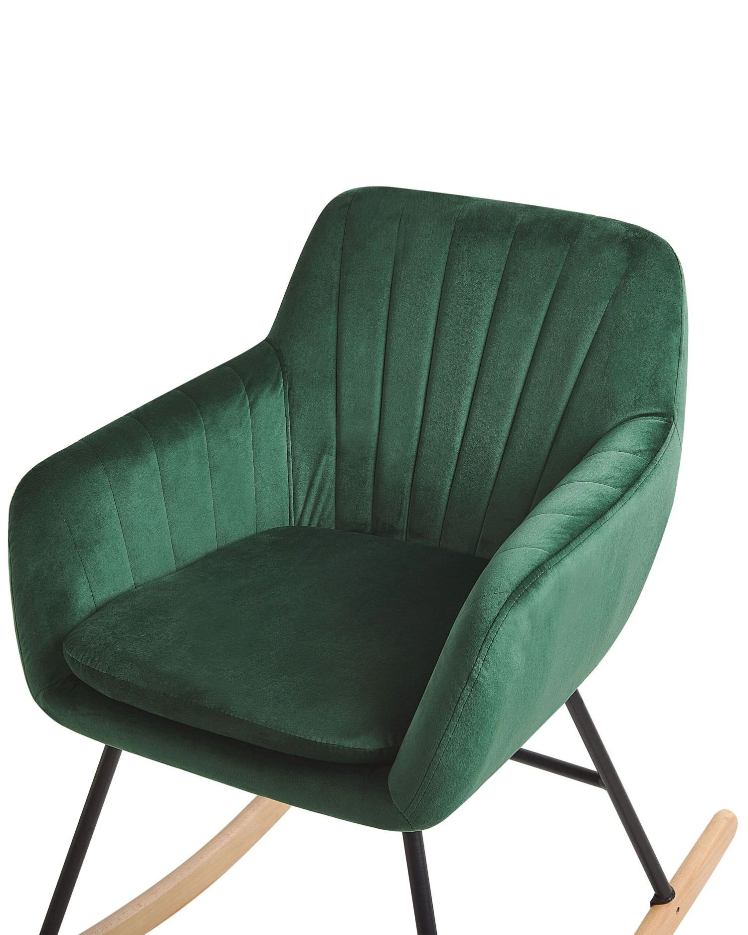 Velvet Rocking Chair Emerald Green LIARUM 5 Velvet Rocking Chair Emerald Green LIARUM - Image 5