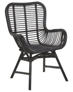 Rattan Accent Chair Black TOGO