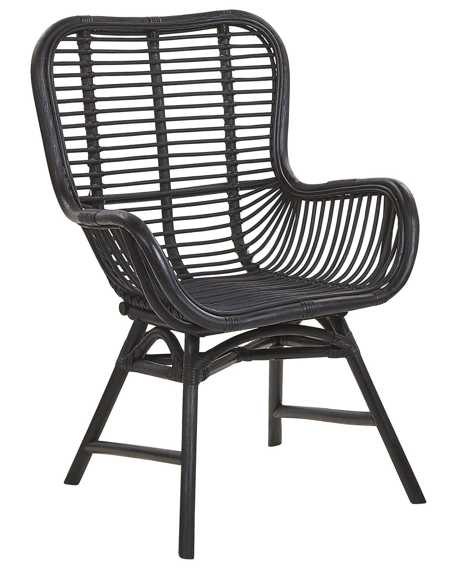Rattan Accent Chair Black TOGO