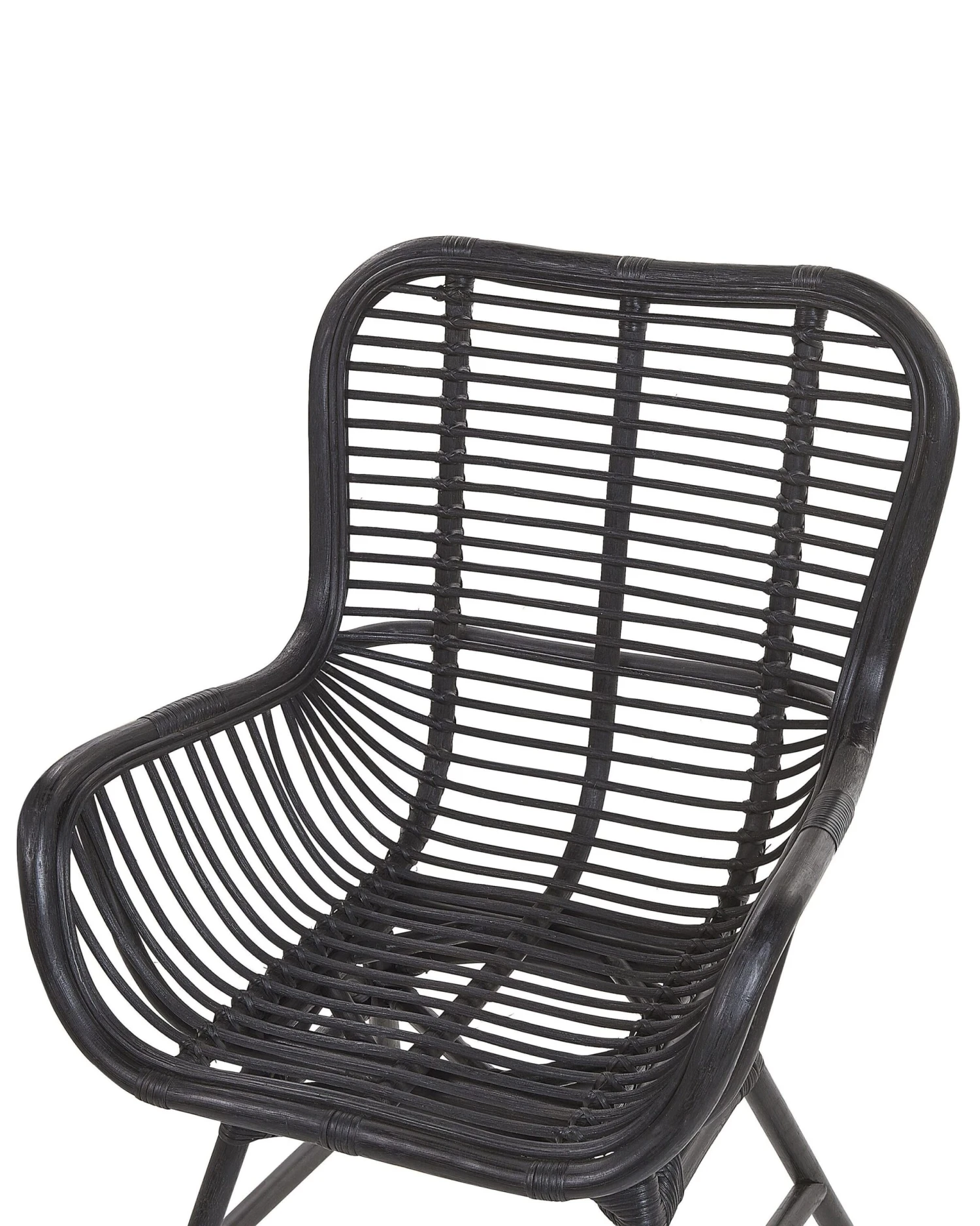 Rattan Accent Chair Black TOGO - Image 9