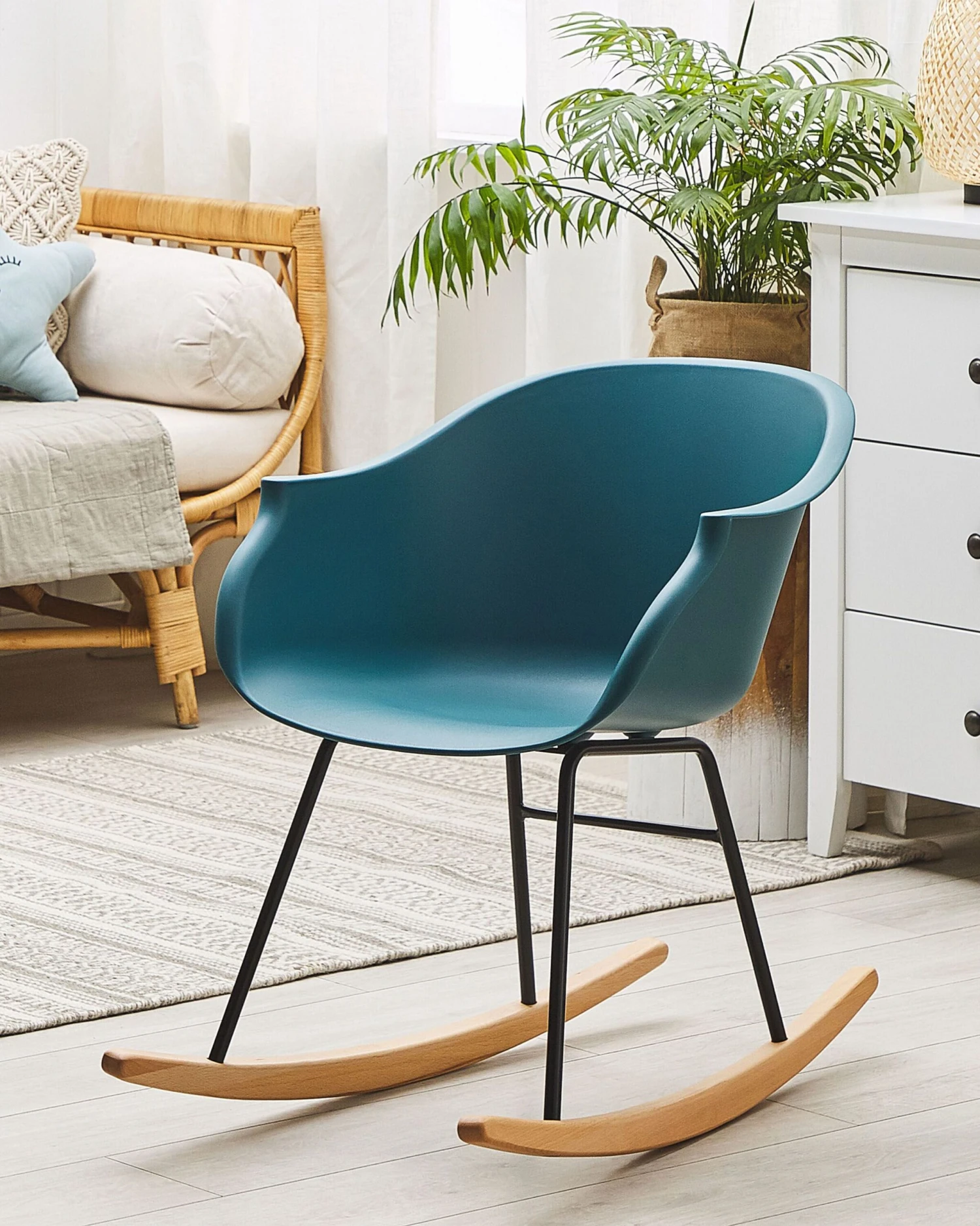 Rocking Chair Teal HARMONY 2 Rocking Chair Teal HARMONY - Image 2