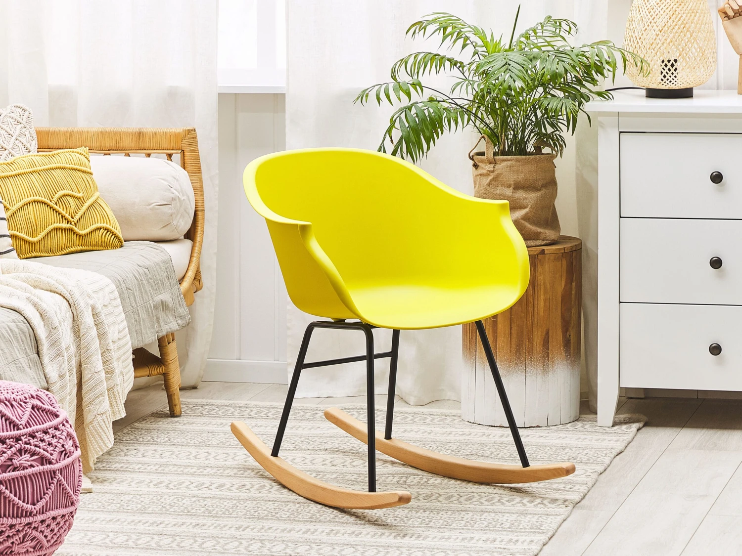 Rocking Chair Yellow HARMONY 2 Rocking Chair Yellow HARMONY - Image 2