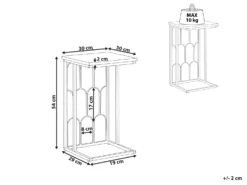 Side Table Marble Effect White With Gold PANDALE -Best Furniture Store undef src sa picid 802432 type whitesh image scaled