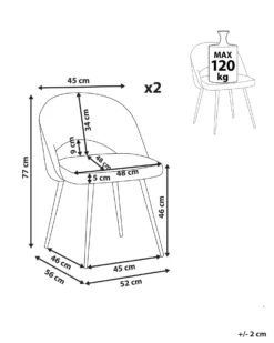 Set Of 2 Velvet Dining Chairs Grey VIVIAN 17 Set Of 2 Velvet Dining Chairs Grey VIVIAN -Best Furniture Store undef src sa picid 802936 type whitesh image scaled
