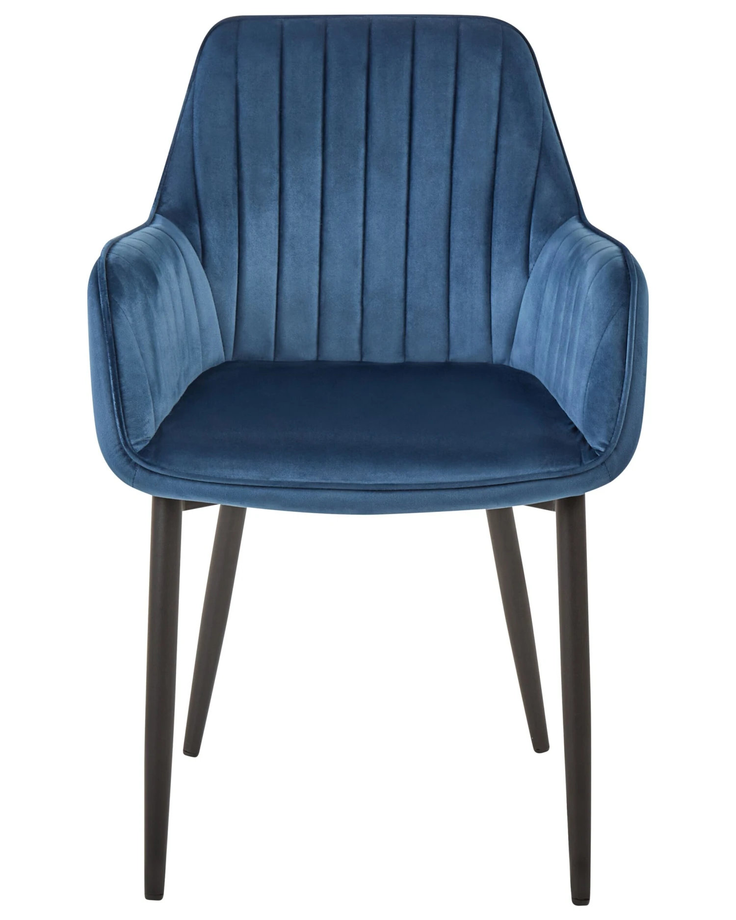 Set Of 2 Velvet Dining Chairs Navy Blue WELLSTON 4 Set Of 2 Velvet Dining Chairs Navy Blue WELLSTON - Image 4